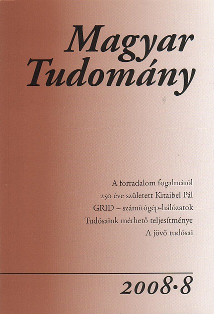 Magyar Tudomány 2008/8.