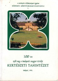Szögi László (szerk.): 100 éve nyílt meg a Budapesti Magyar Királyi Kertészeti Tanintézet