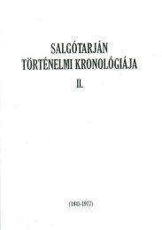 Cs. Sebestyén Kálmán: Salgótarján történelmi kronológiája II. (1945-1977)