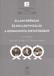 Horváth Sándor, Ö. Kováécs József: Állami erőszak és kollektivizálás a kommunista diktatúrában