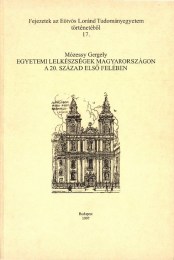 Mózessy Gergely: Egyetemi lelkészségek Magyarországon a 20. század első felében